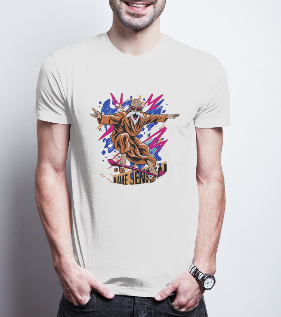 Master Roshi Kame Sennin Dragon Ball Skateboard Pop T-Shirt