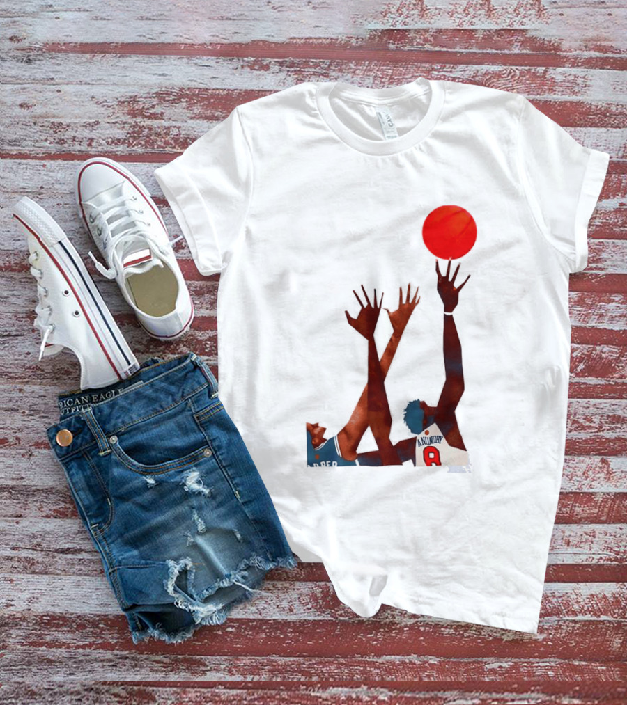 OG Anunoby Basketball Reaching Action Harper White T-Shirt