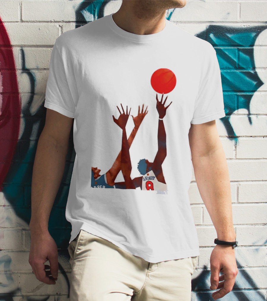 OG Anunoby Basketball Reaching Action Harper White T-Shirt