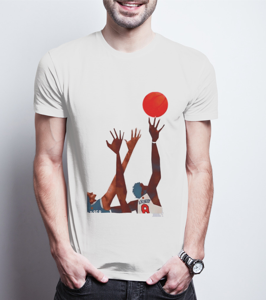 OG Anunoby Basketball Reaching Action Harper White T-Shirt