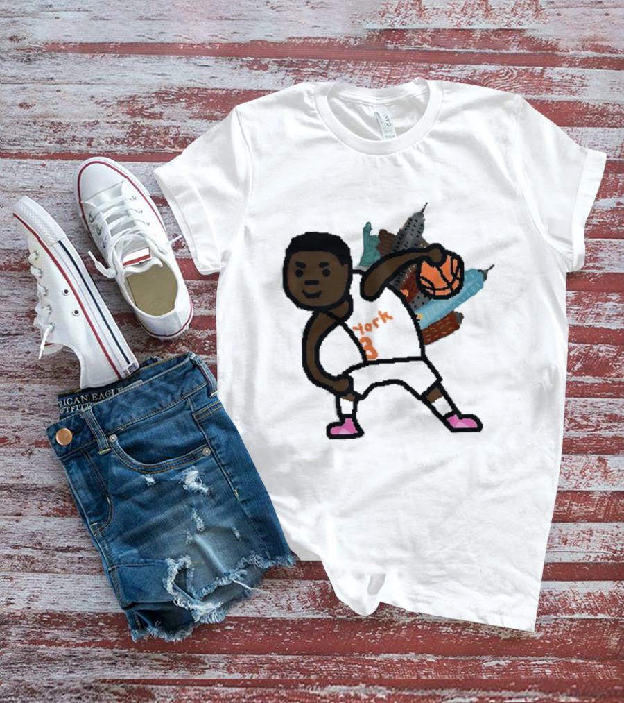 OG Anunoby New York Knicks Basketball Player Skyline T-Shirt