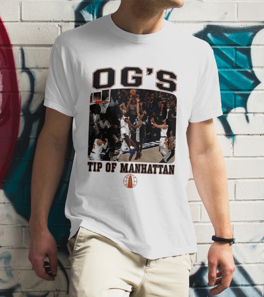 OG'S Tip Of Manhattan Basketball Action Scene T-Shirt