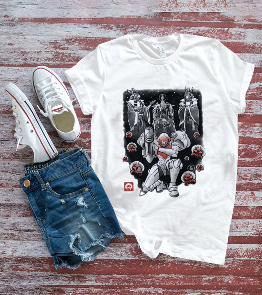 Samus Aran Metroid Space Warrior Sci Fi Video Game Chozo And Metroids T-Shirt