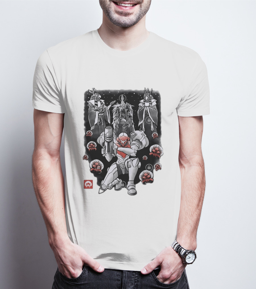 Samus Aran Metroid Space Warrior Sci Fi Video Game Chozo And Metroids T-Shirt