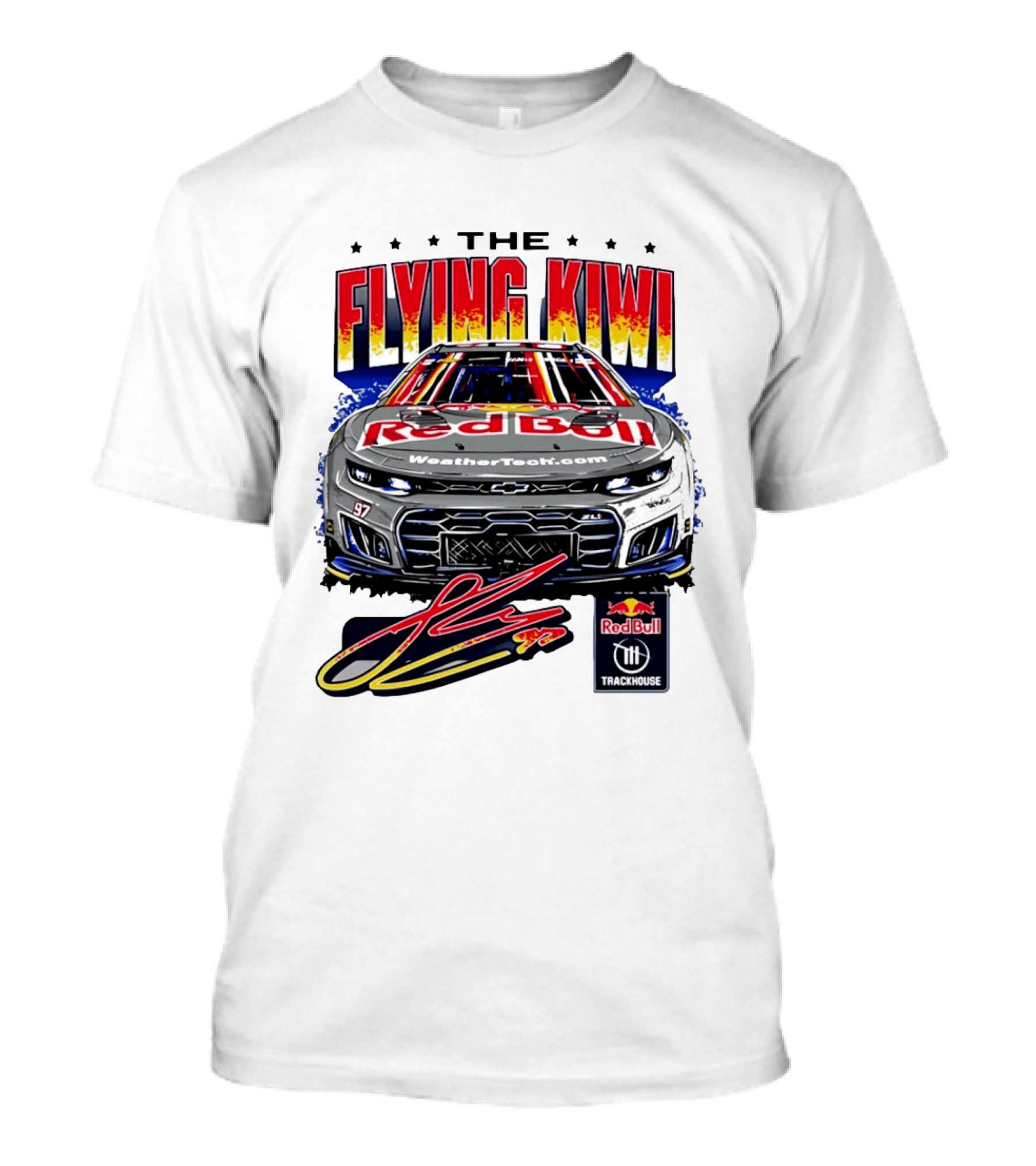 The Flying Kiwi Red Bull WeatherTech No 97 Trackhouse Racing T-Shirt