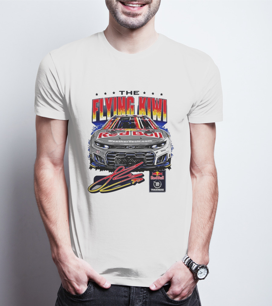 The Flying Kiwi Red Bull WeatherTech No 97 Trackhouse Racing T-Shirt