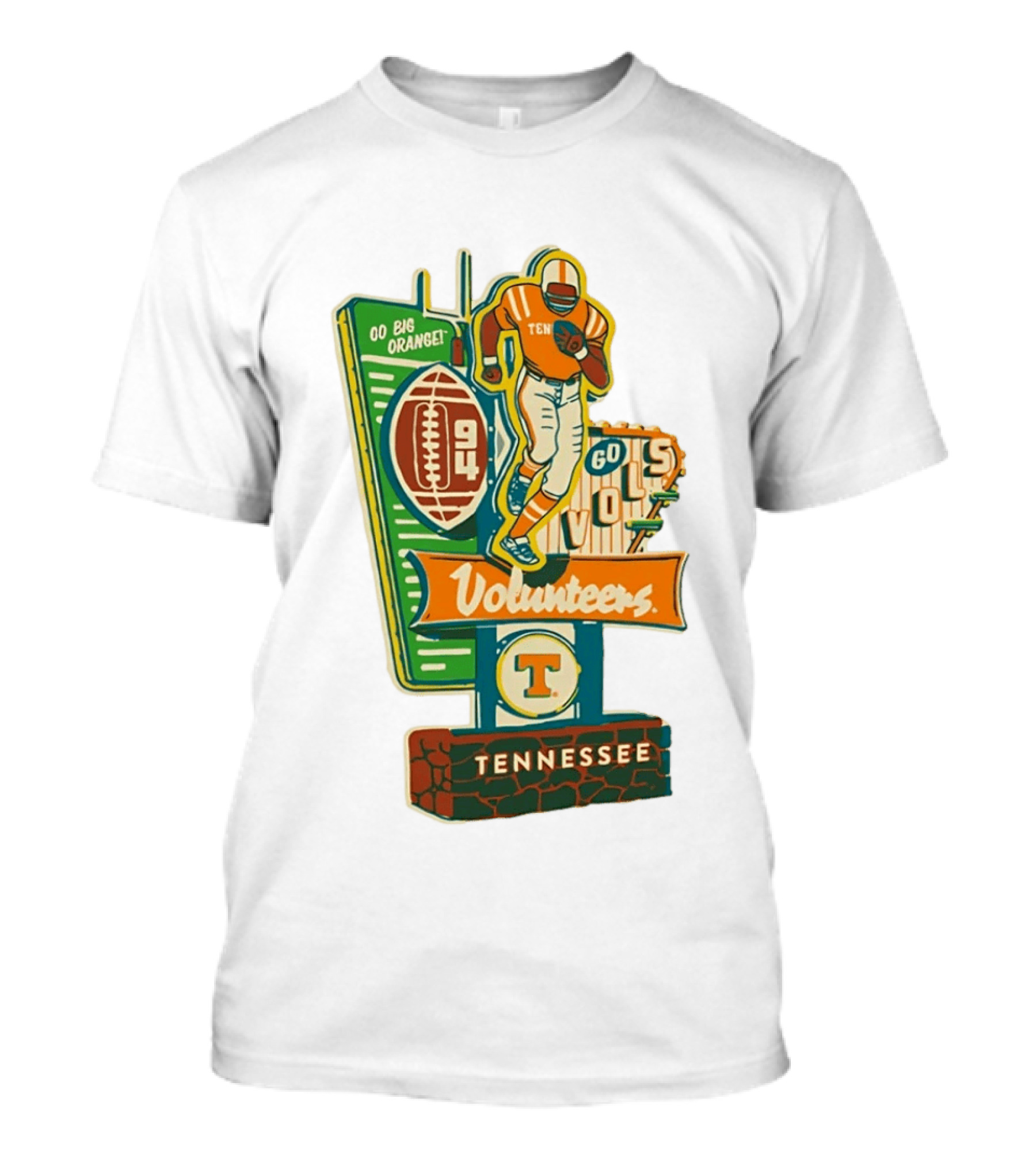 Tennessee Volunteers Football OO Big Orange 94 60s Vols T-Shirt