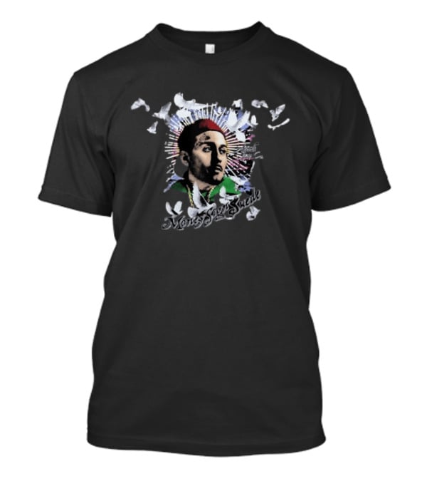 Money Sign $uede X Asaali Ss24 Iconic Portrait With Shattered Effect T-Shirt