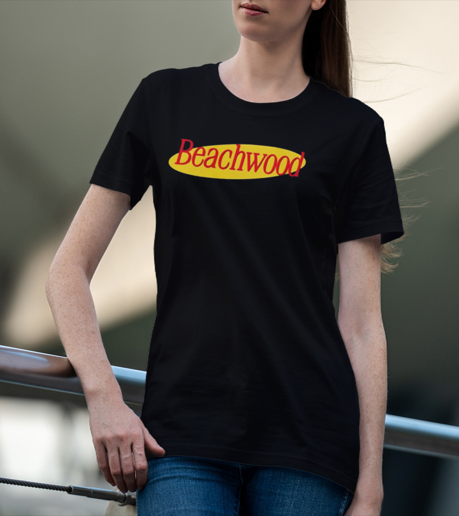Beachwood Seinfeld Yellow Oval Red T-Shirt