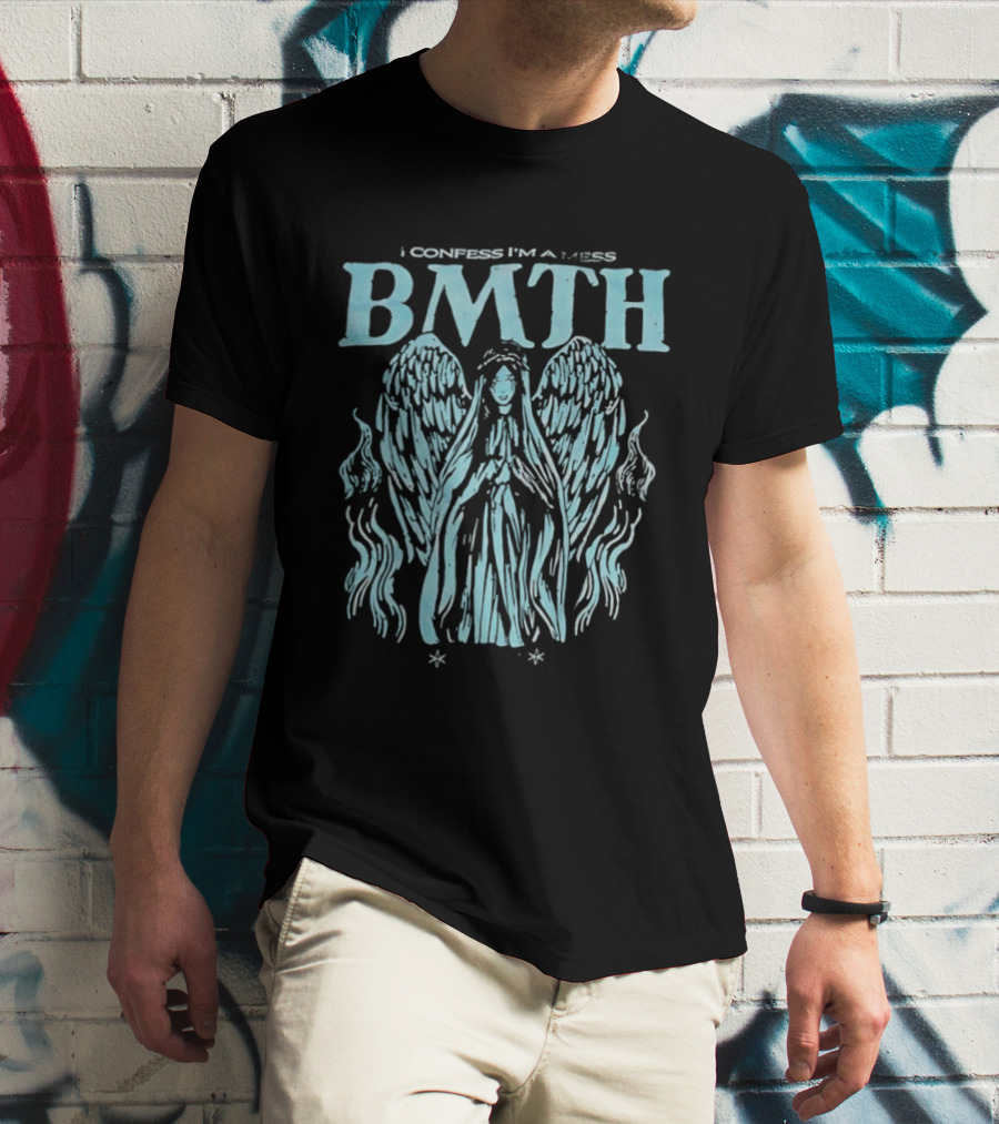 BMTH I Confess I'm A Mess Angel Wings Alternative Metal Band T-Shirt