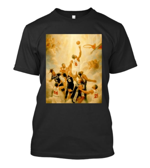 OG Anunoby Dunking New York Knicks Vs San Antonio Spurs High Renaissance Basketball Duel T-Shirt