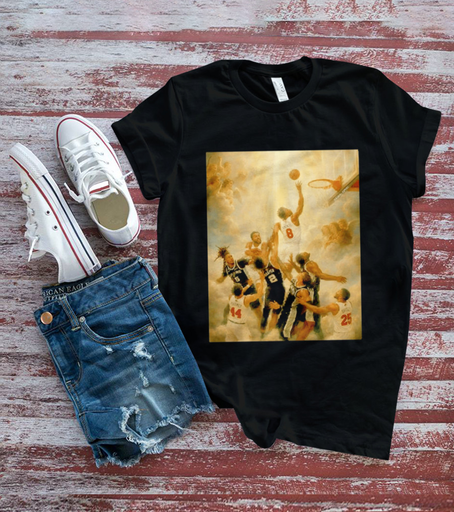 OG Anunoby Dunking New York Knicks Vs San Antonio Spurs High Renaissance Basketball Duel T-Shirt
