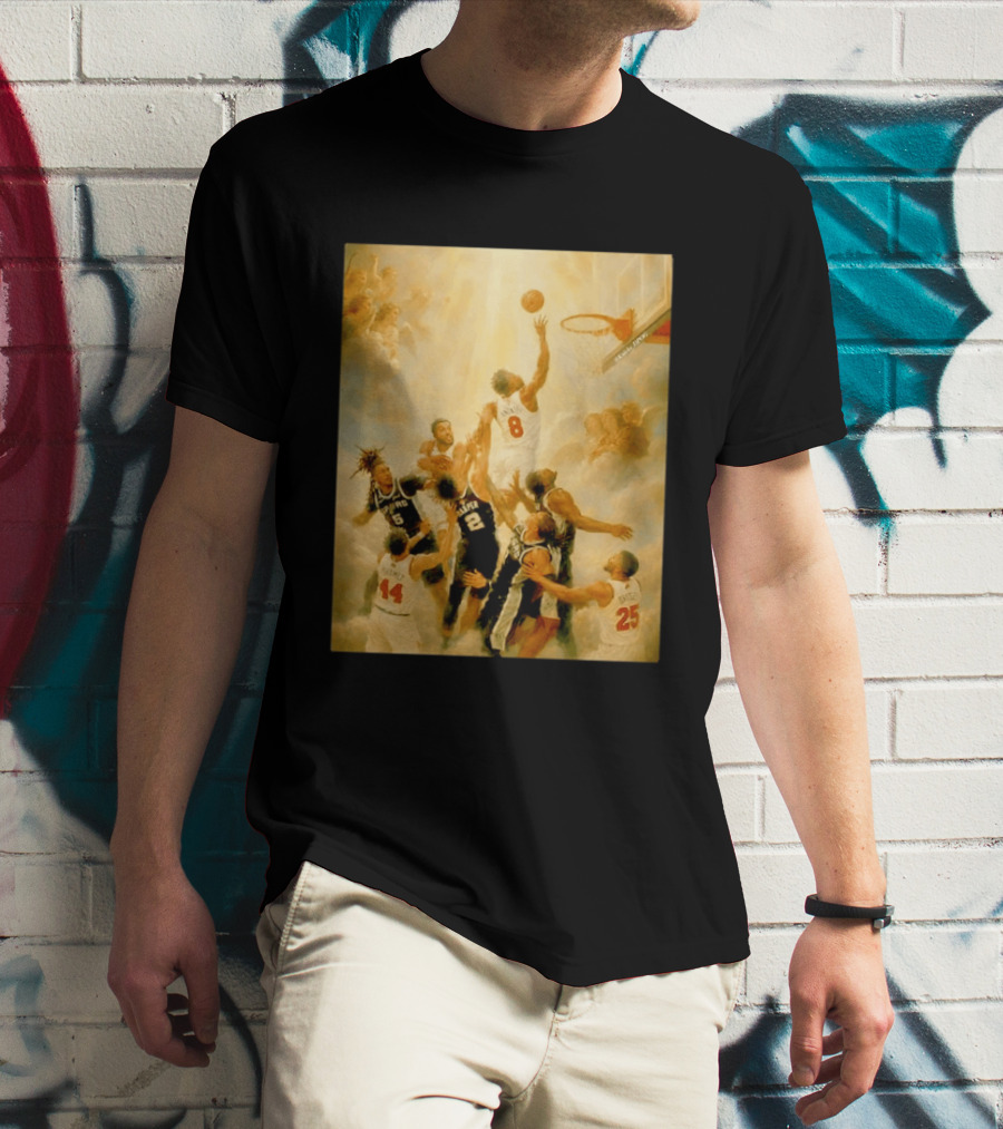 OG Anunoby Dunking New York Knicks Vs San Antonio Spurs High Renaissance Basketball Duel T-Shirt
