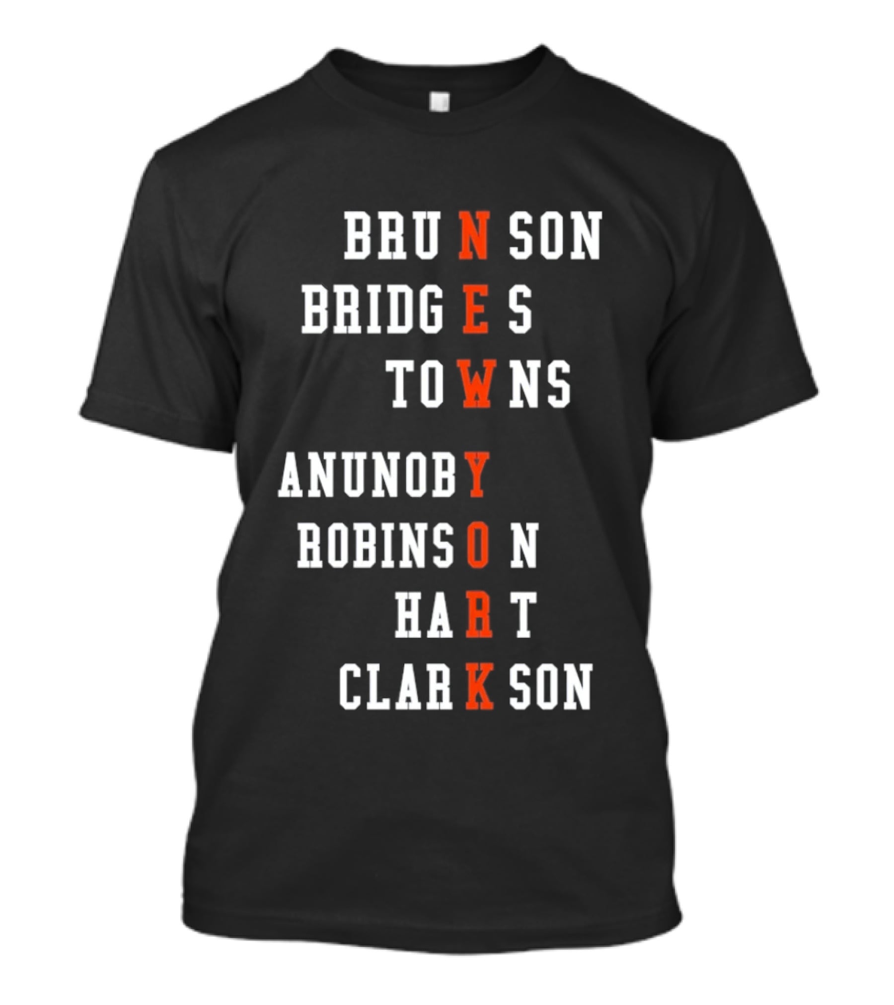 New York Knicks Players Names As Team Name T-Shirt
