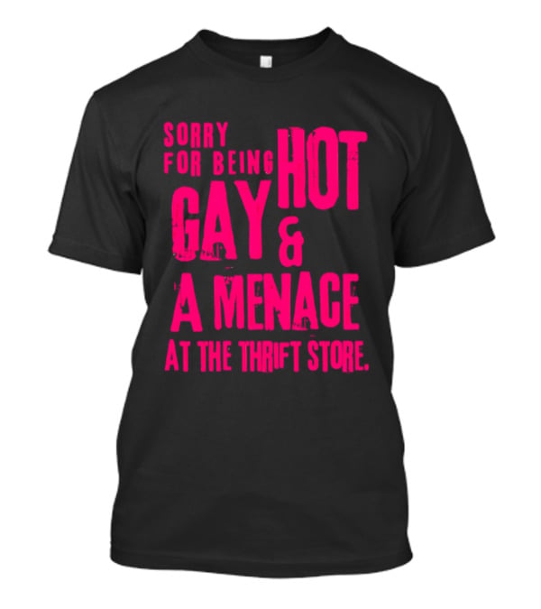 Sorry For Being Hot Gay And A Menace At The Thrift Store T-Shirt