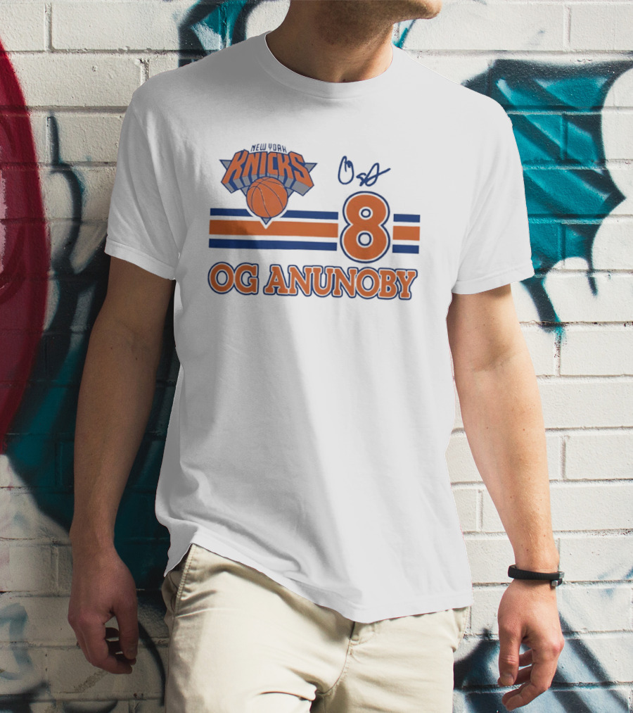 Knicks Basketball OG Anunoby 8 Signature T-Shirt