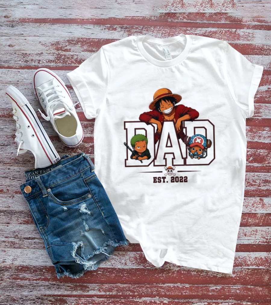 One Piece Luffy Dad Personalized Gift Father's Day 2023 T-Shirt