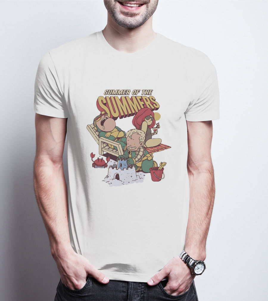 Summer Of The Summers Beach Day Sand Castles And Fun Cartoon T-Shirt