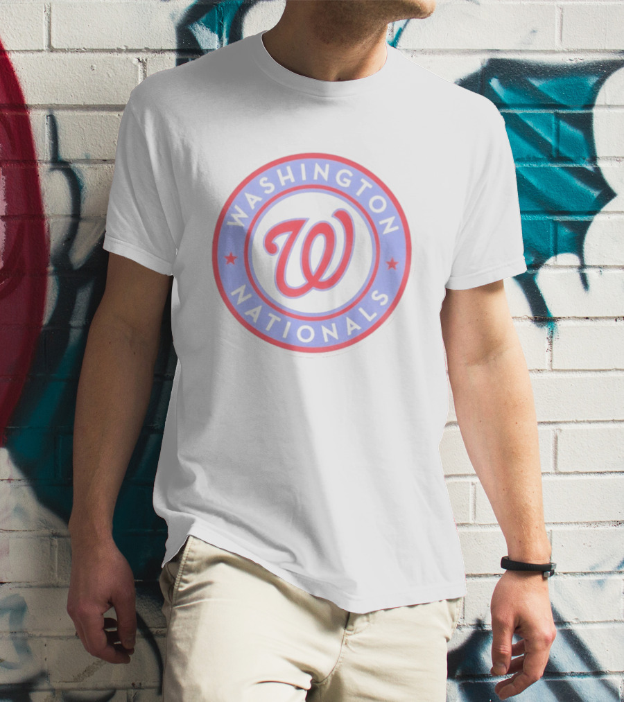 Washington Nationals Curly W Star Baseball T-Shirt