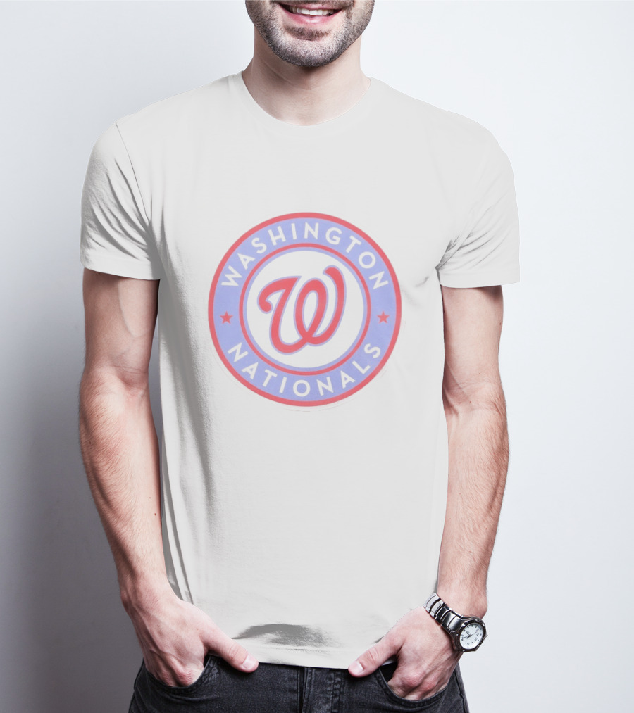 Washington Nationals Curly W Star Baseball T-Shirt