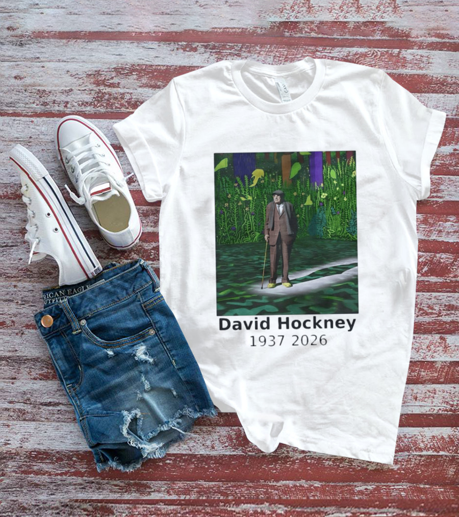 David Hockney 1937 2026 Colorful Garden Painting Memorial T-Shirt