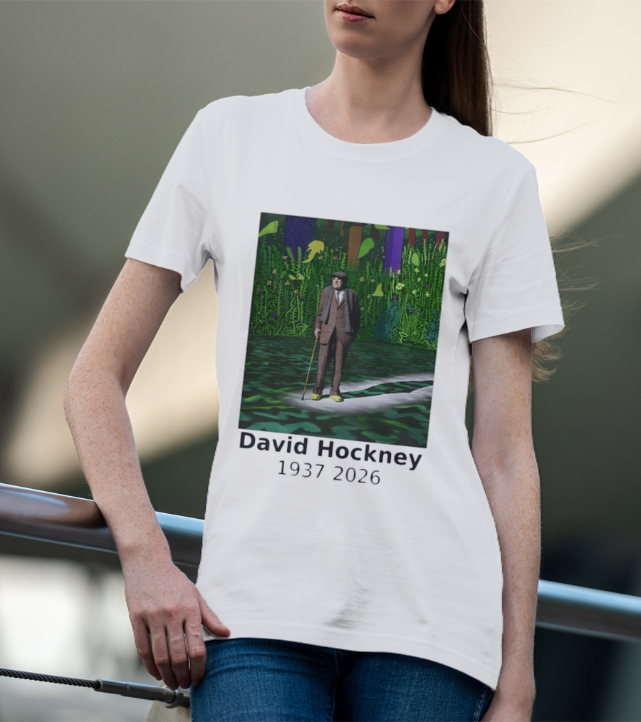 David Hockney 1937 2026 Colorful Garden Painting Memorial T-Shirt