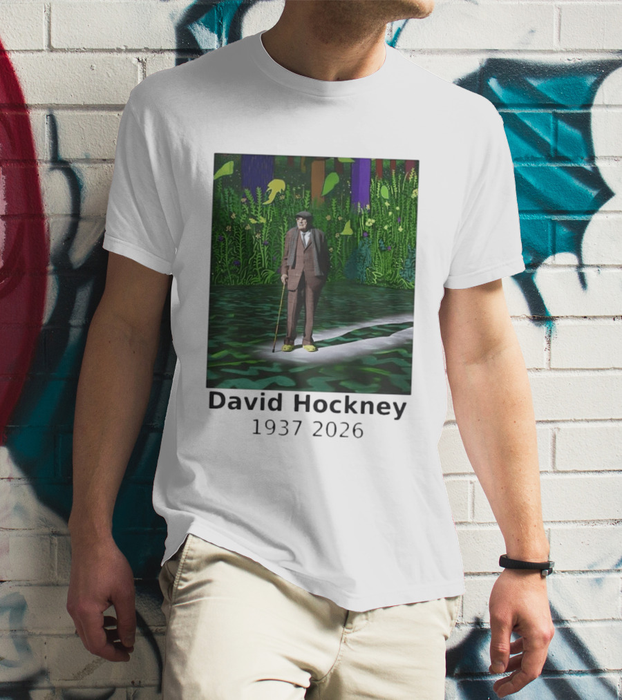 David Hockney 1937 2026 Colorful Garden Painting Memorial T-Shirt
