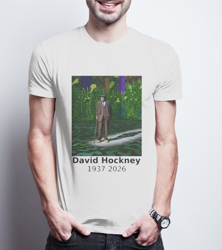 David Hockney 1937 2026 Colorful Garden Painting Memorial T-Shirt