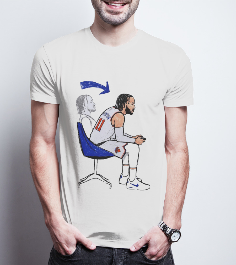 Jalen Brunson 11 Relaxed New York Knicks Cartoon T-Shirt