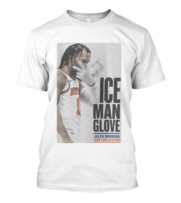 Jalen Brunson Ice Man Glove New York Knicks Clutch T-Shirt