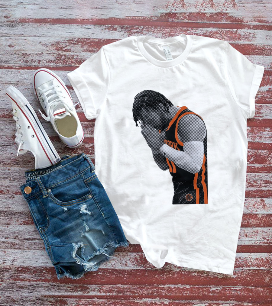 New York Knicks Jalen Brunson NBA Jersey Player Focus T-Shirt