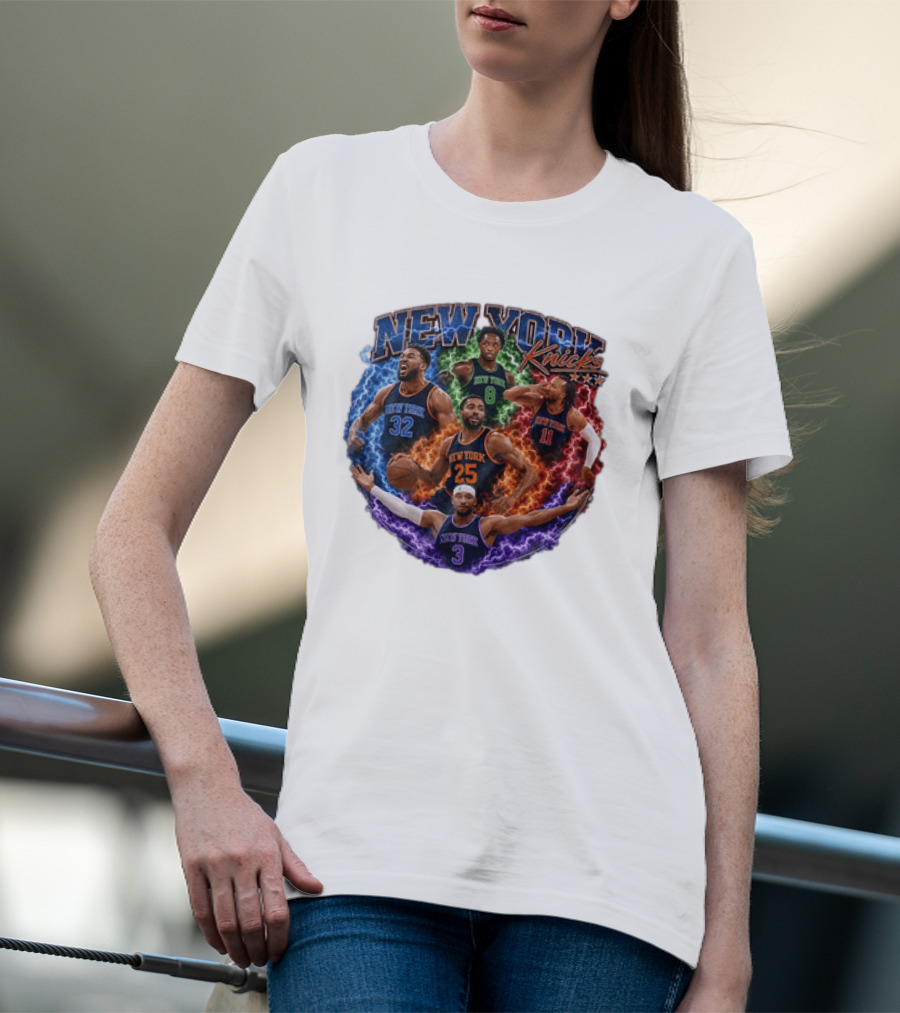New York Knicks Karl Anthony Towns OG Anunoby Mikal Bridges Jalen Brunson Josh Hart T-Shirt