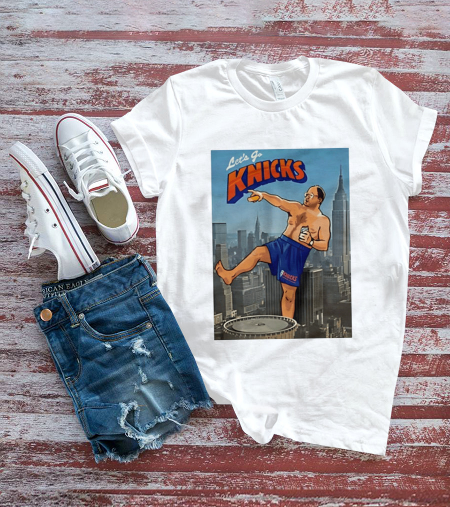 Let's Go Knicks New York George Costanza Statue Of Liberty T-Shirt