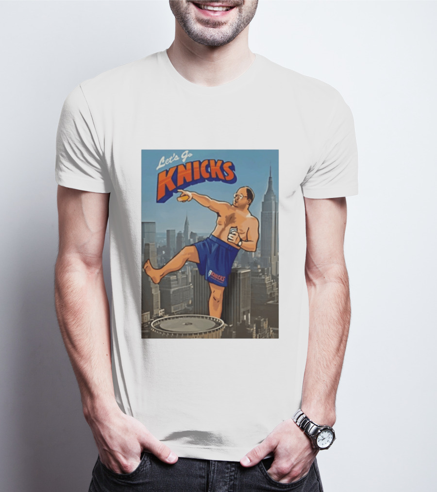 Let's Go Knicks New York George Costanza Statue Of Liberty T-Shirt