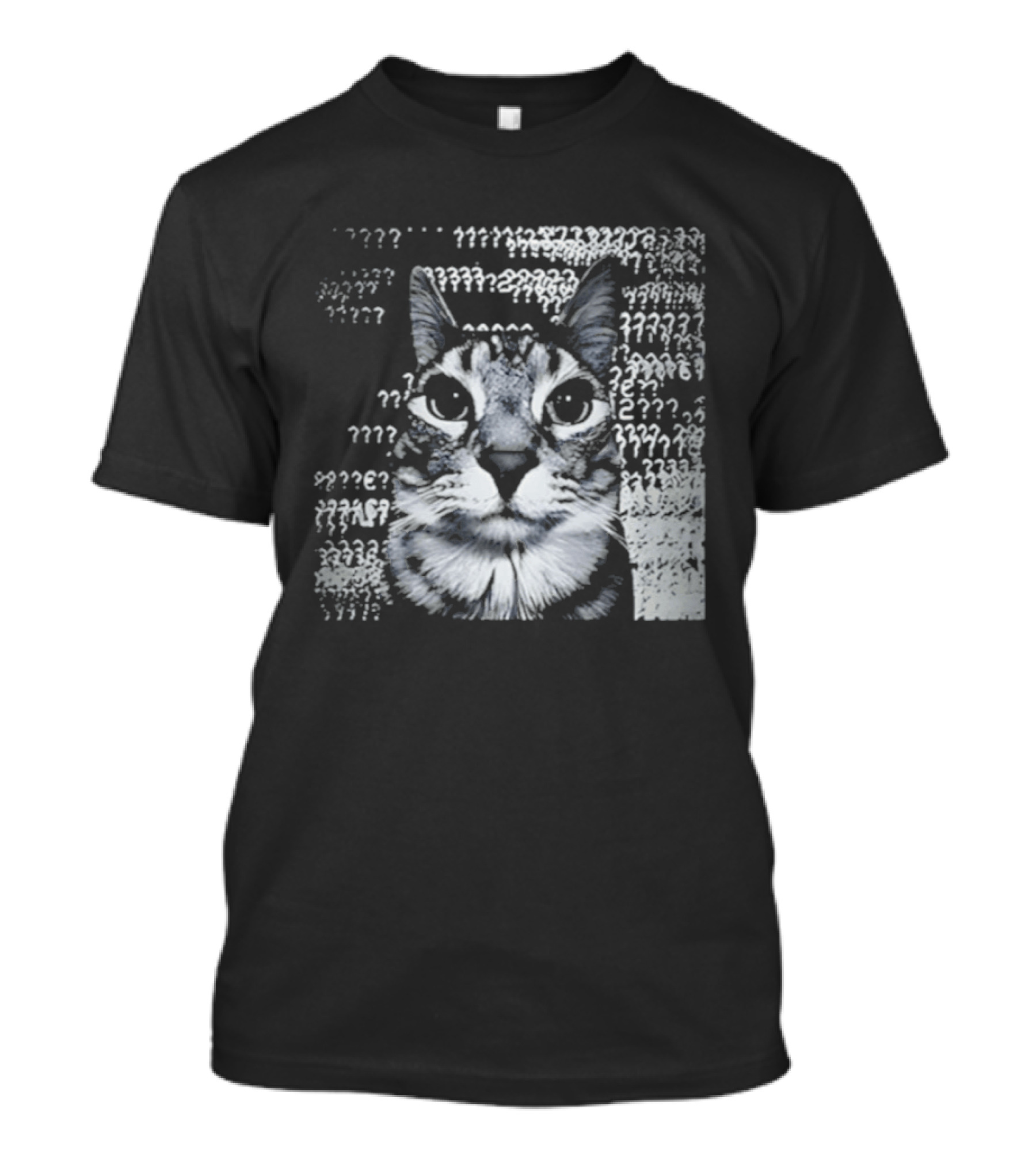 Cat Question Marks T-Shirt