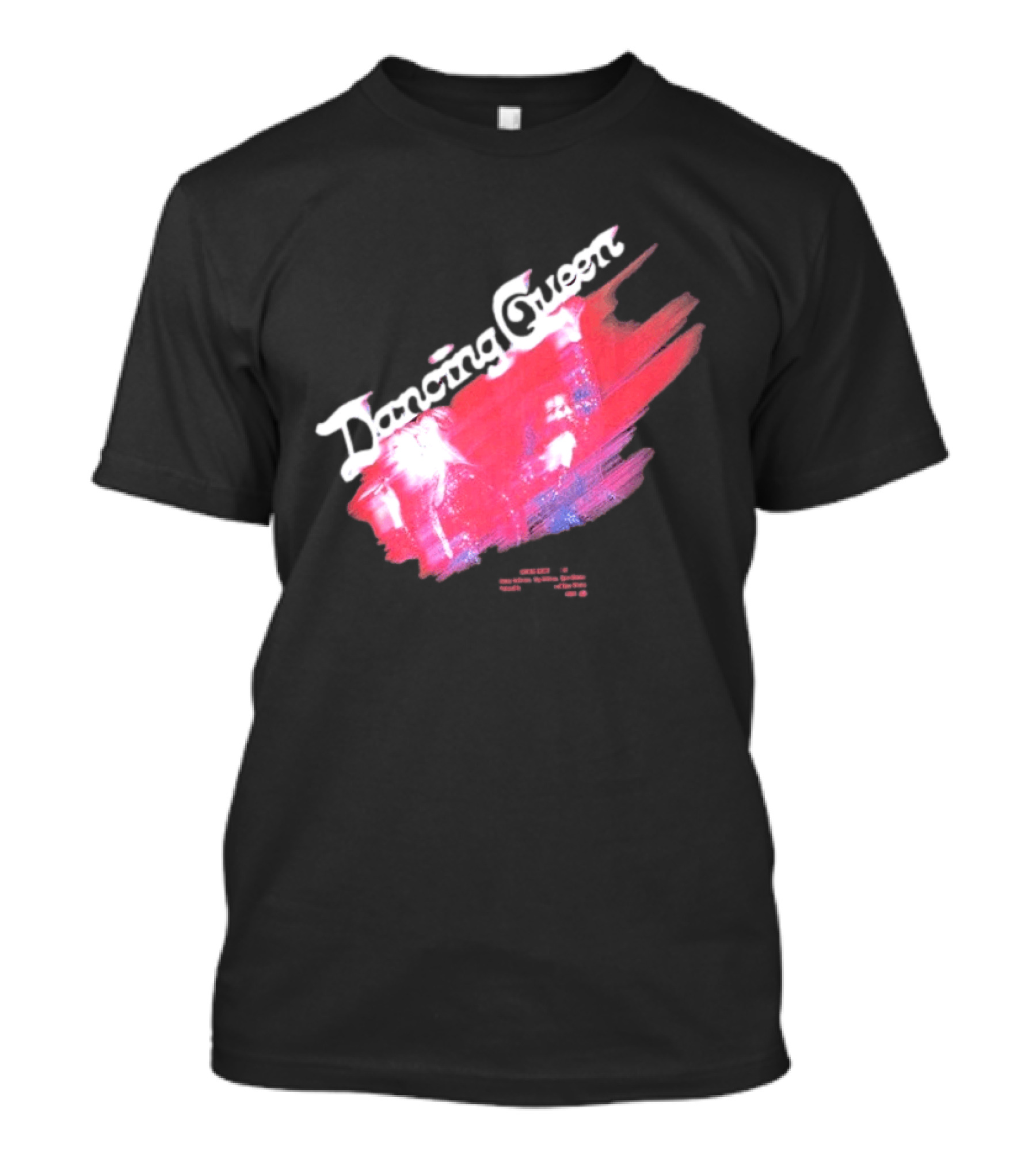 ABBA Dancing Queen Retro Red Brushstroke Photo T-Shirt