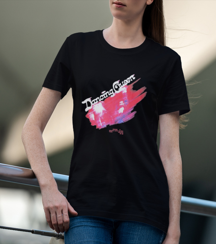 ABBA Dancing Queen Retro Red Brushstroke Photo T-Shirt