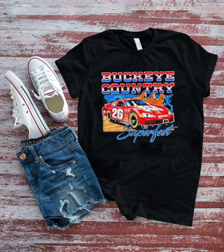 Buckeye Country Superfest 2026 Racing Car 26 T-Shirt
