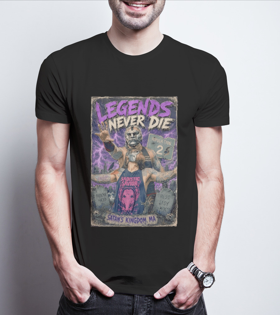 Legends Never Die Sadistic Savior Satan's Kingdom MA Penta El Zero Miedo T-Shirt
