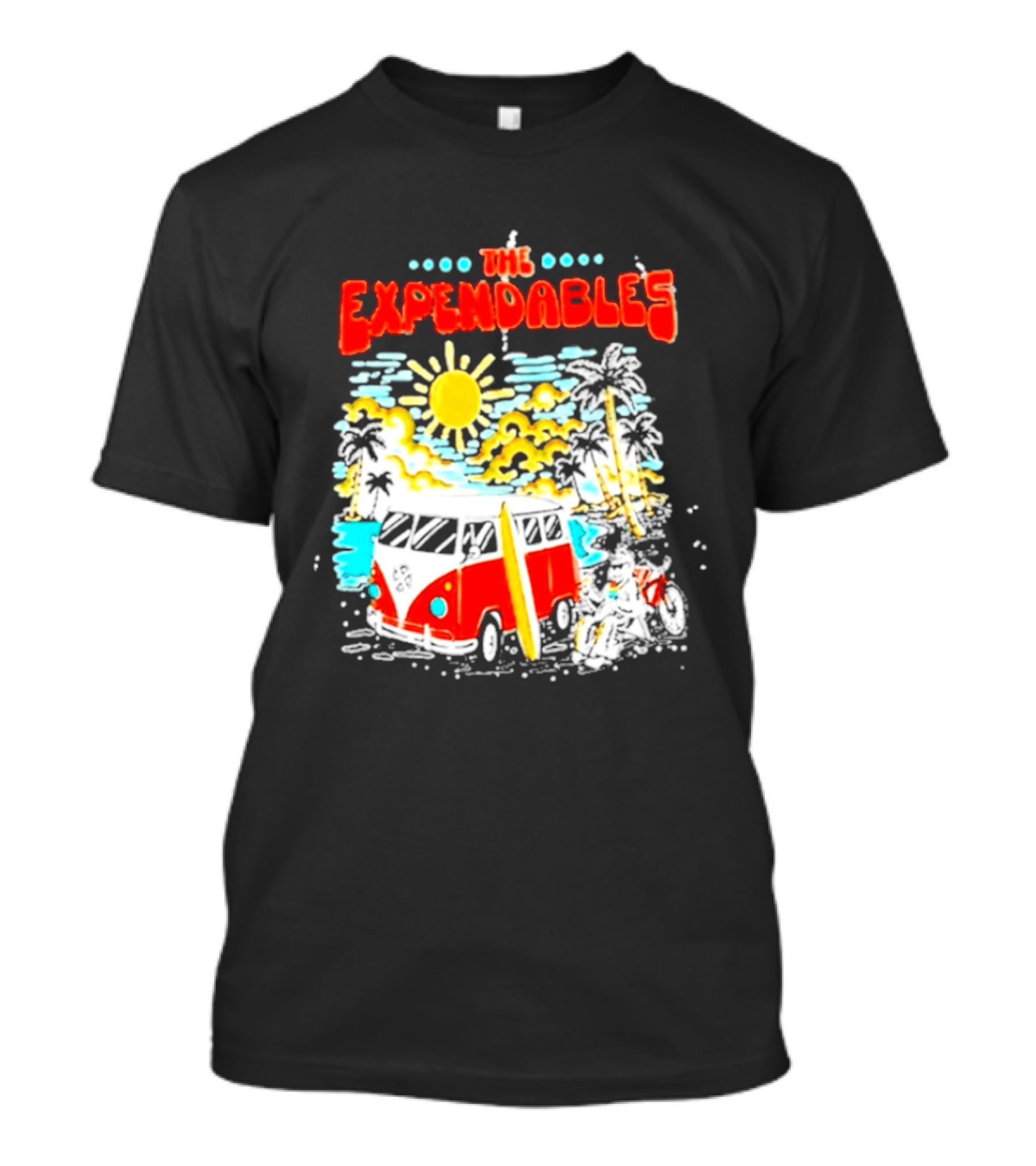 The Expendables Santa Cruz California Surf Van Beach Scene T-Shirt
