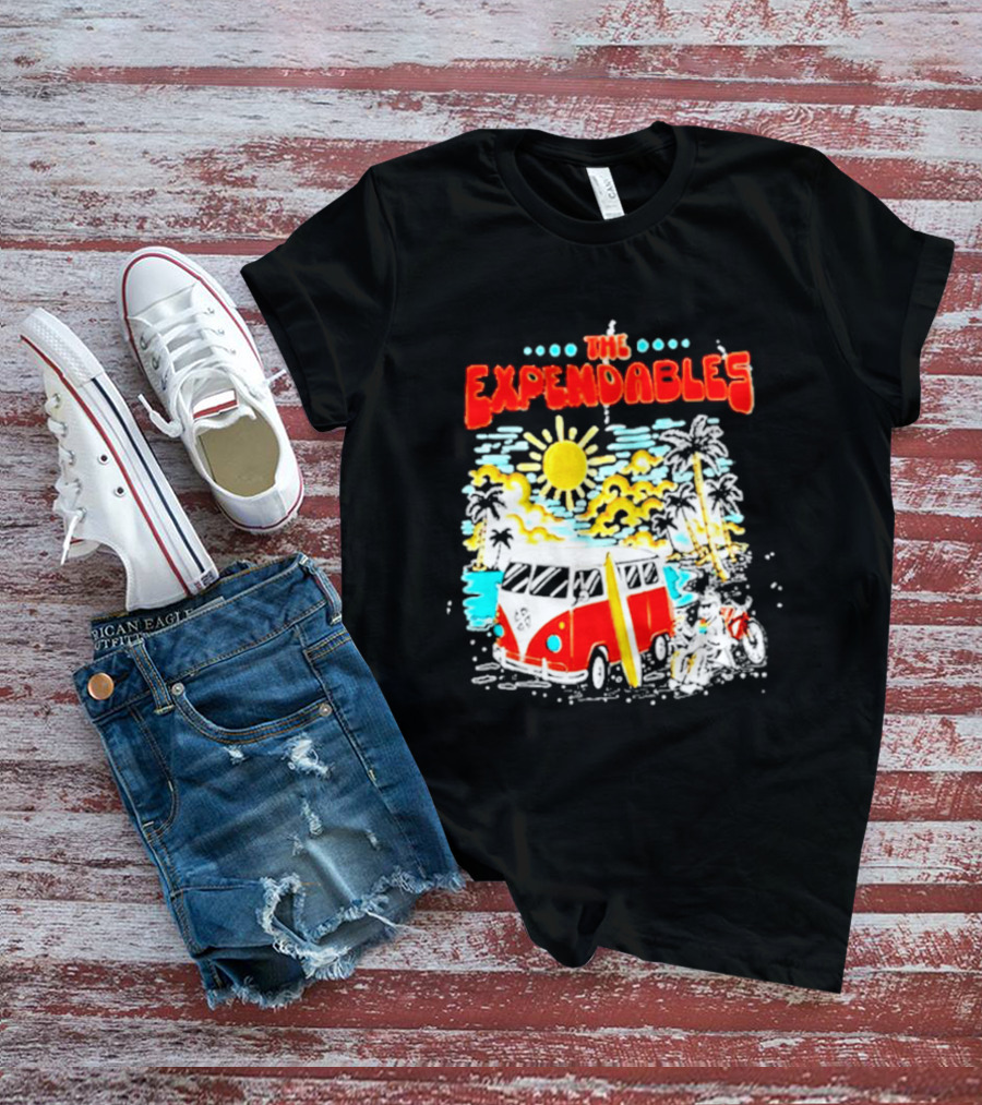 The Expendables Santa Cruz California Surf Van Beach Scene T-Shirt