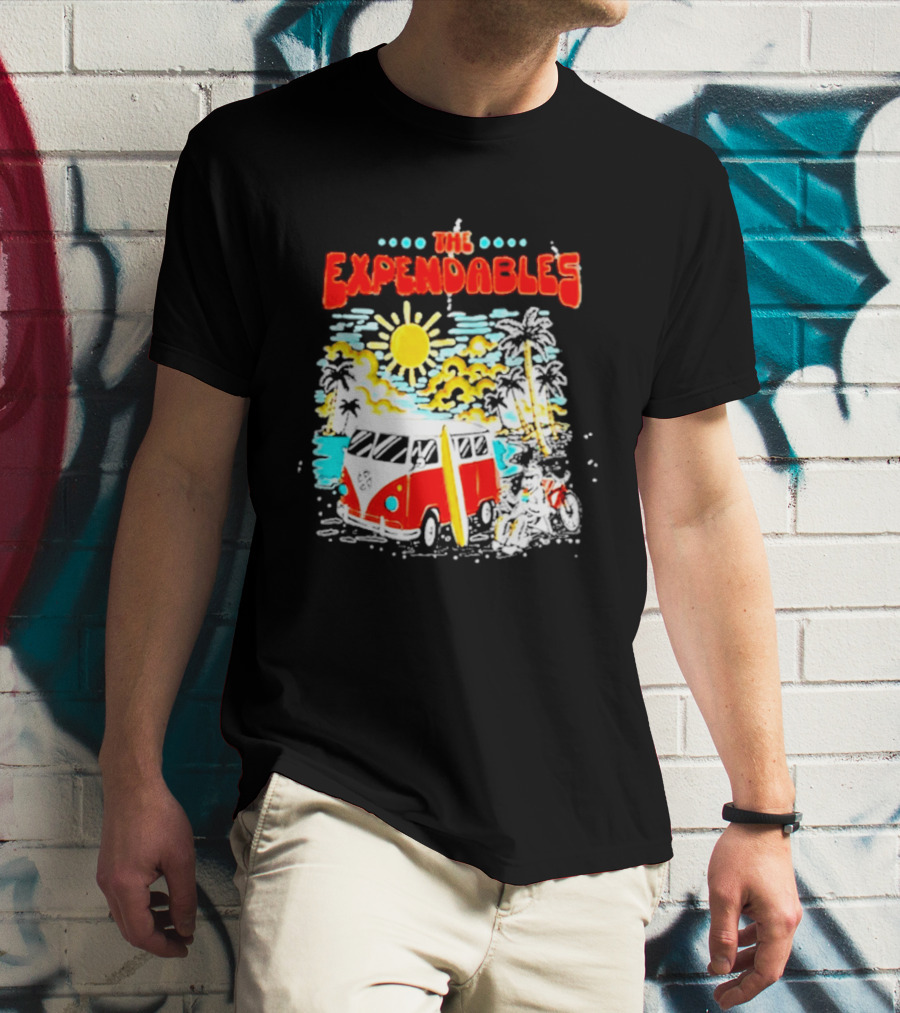 The Expendables Santa Cruz California Surf Van Beach Scene T-Shirt