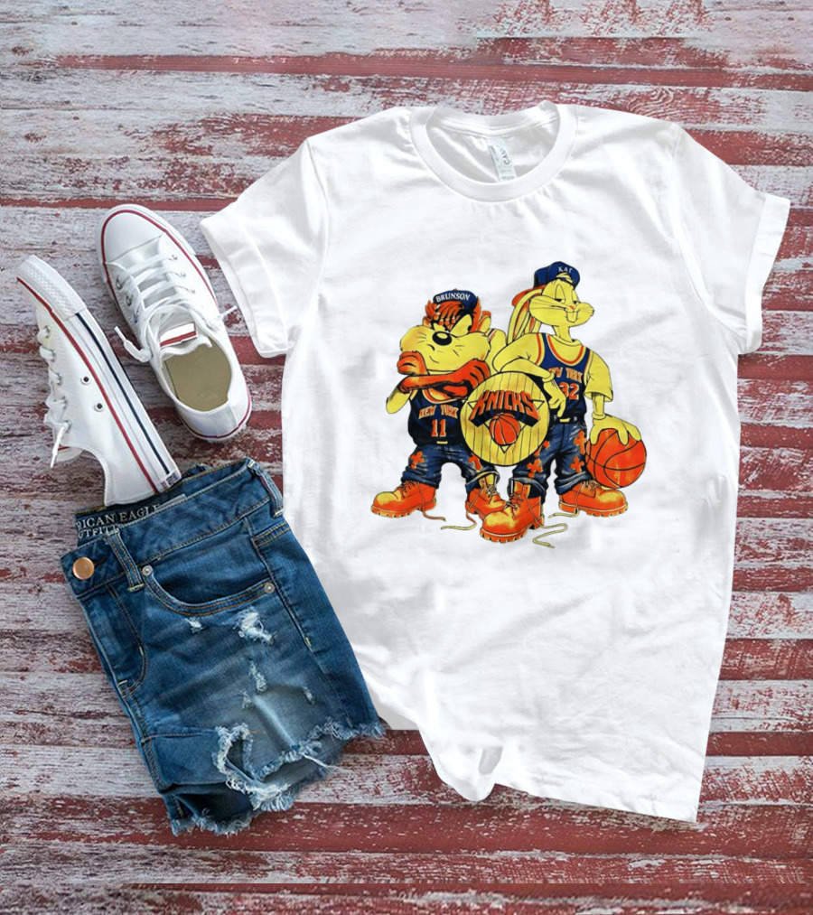 New York Knicks Bugs Bunny Taz NBA Finals Players Madison Square Garden T-Shirt