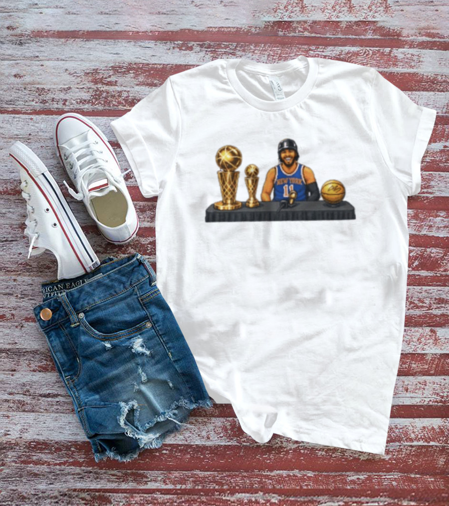 New York Knicks Jalen Brunson King Of NY Video Game 11 Basketball Trophies T-Shirt