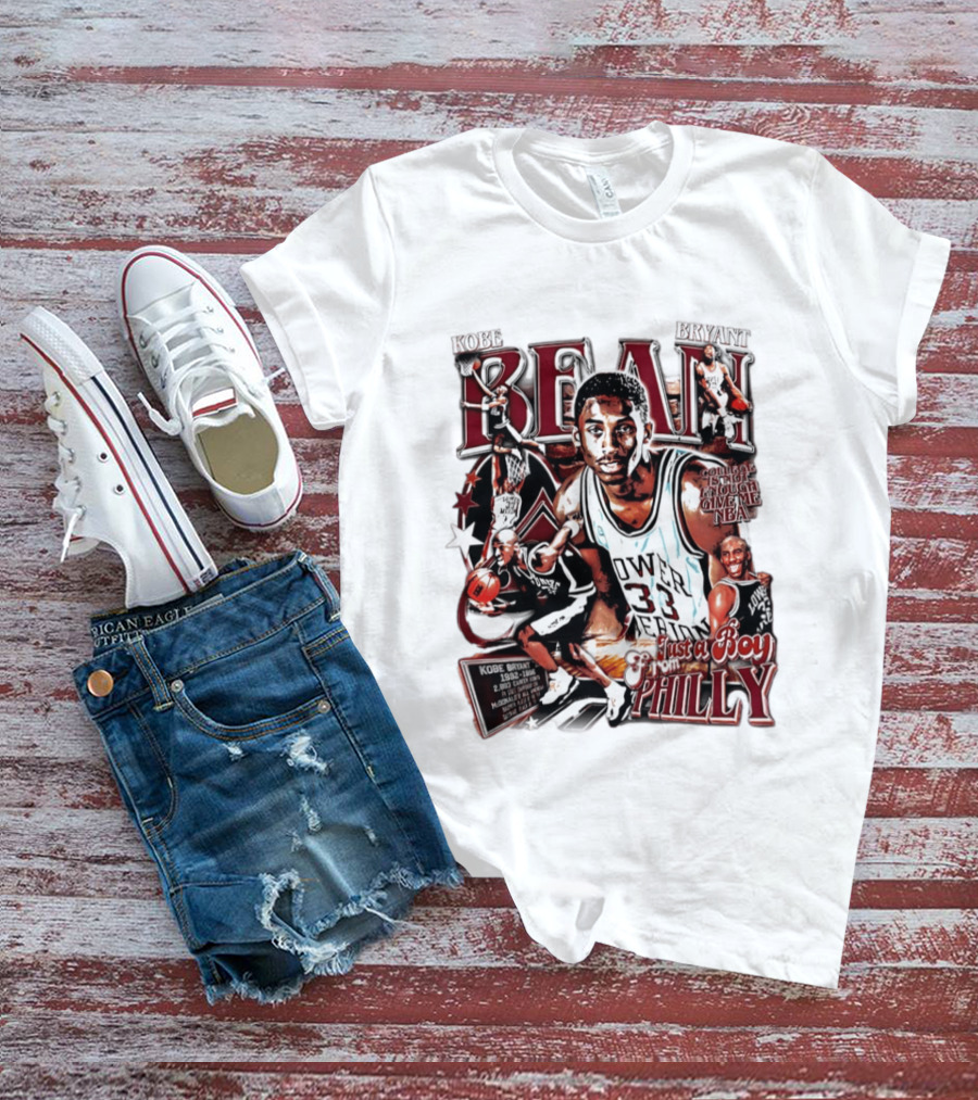 Kobe Bryant Bean Lower Merion High School Just A Boy From Philly 33 Jersey Basketball Legends T-Shirt