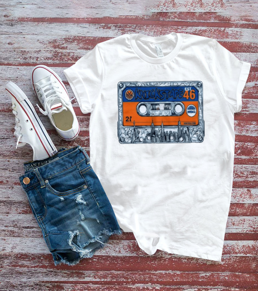 New York Knicks Knickstape Cassette EST 46 MSG Mixtape Graffiti T-Shirt