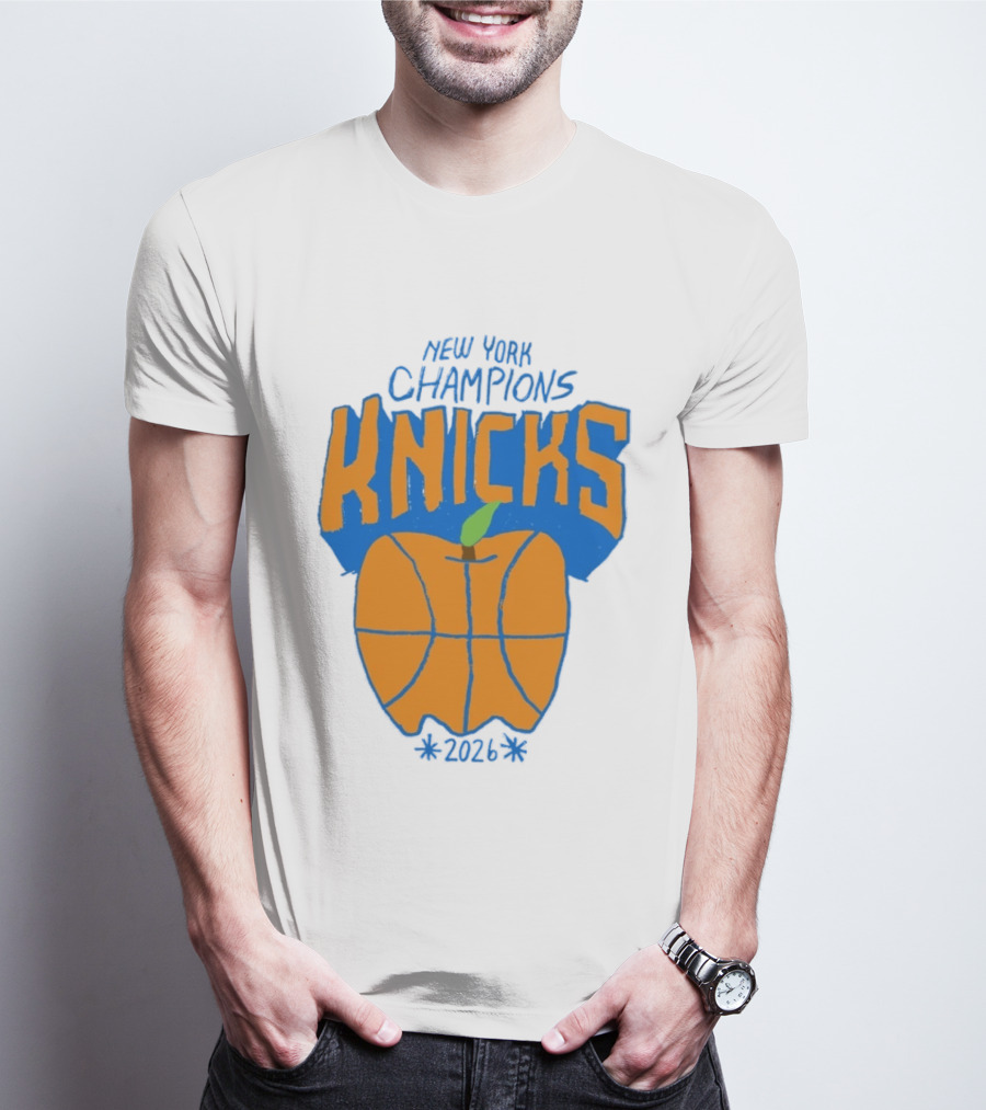 New York Champions Knicks Big Apple 2026 T-Shirt