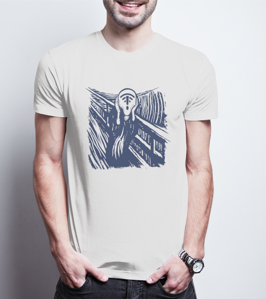 The Scream WiFi Connection Signal Error Loss Iconic Expression T-Shirt