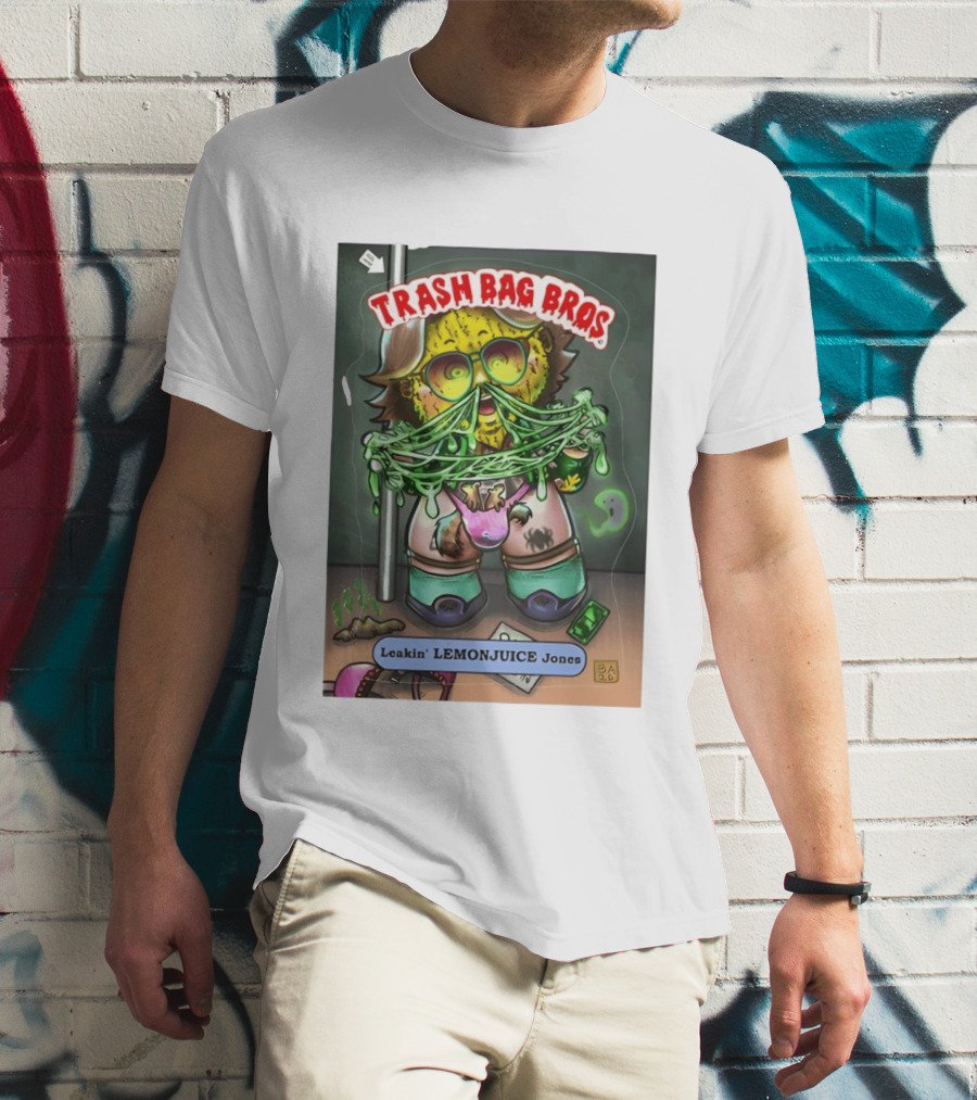 Trash Bag Bros Leakin Lemonjuice Jones Retro Style Comic T-Shirt