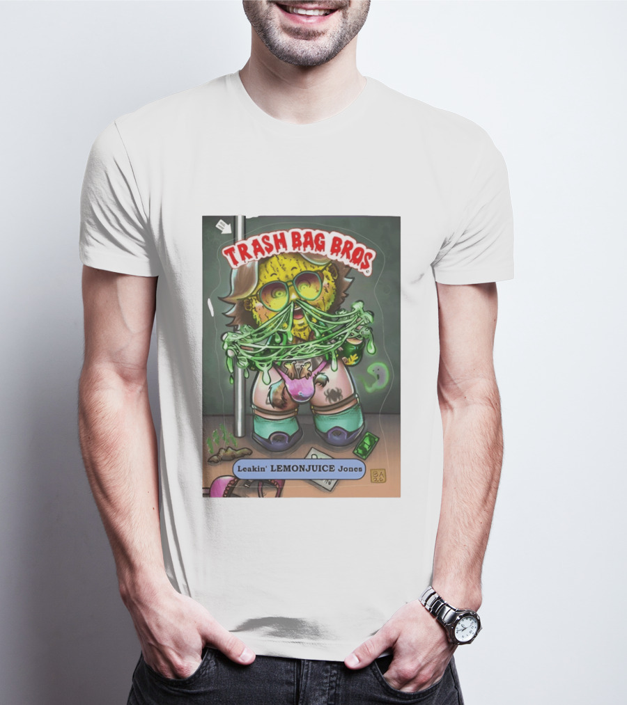 Trash Bag Bros Leakin Lemonjuice Jones Retro Style Comic T-Shirt